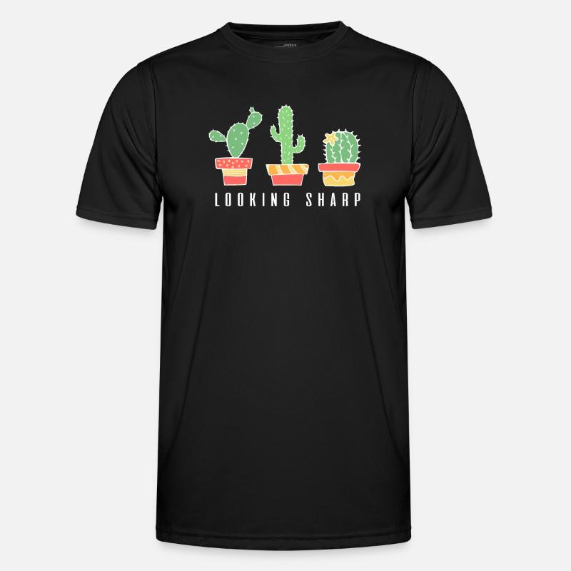 Looking Sharp Cactus - Men's Functional T-Shirt - black