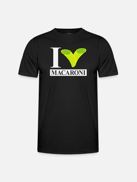 J’adore les macaronis - T-shirt sport Homme - noir