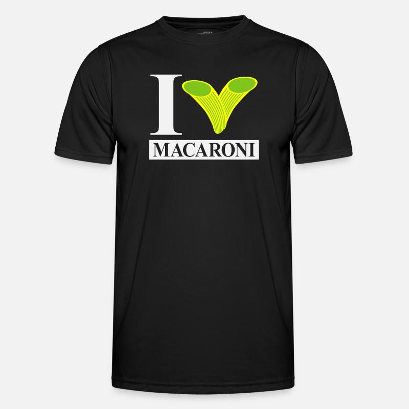 I love macaroni - Men's Functional T-Shirt - black