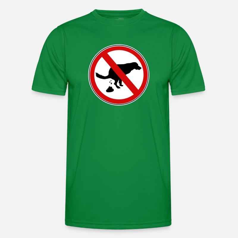 Panneau d’interdiction de merde pour chiens T-shirt sport Homme