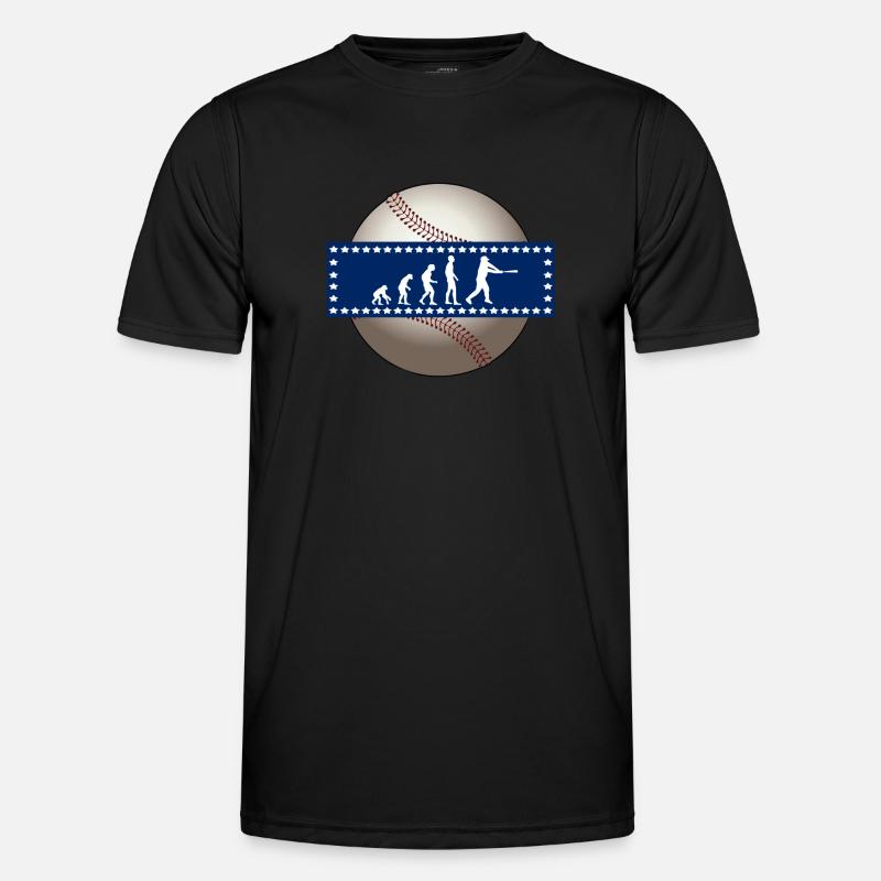 EVOLUTION BASEBALL SPORT USA GESCHENK - Männer Funktions-T-Shirt - Schwarz