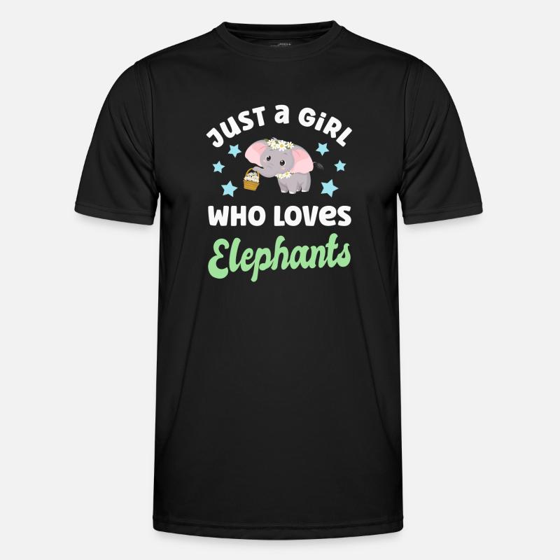 Elefant Elefanten - Männer Funktions-T-Shirt - Schwarz