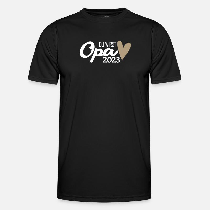 Opa 2023 loading - Männer Funktions-T-Shirt - Schwarz