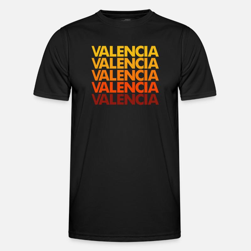 Valencia Gradient Font Stack - Men's Functional T-Shirt - black