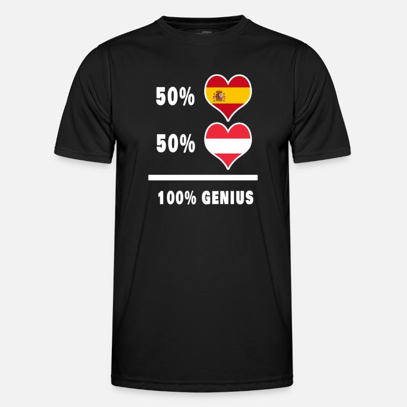 Austria and Spain Genius / gift - Men's Functional T-Shirt - black