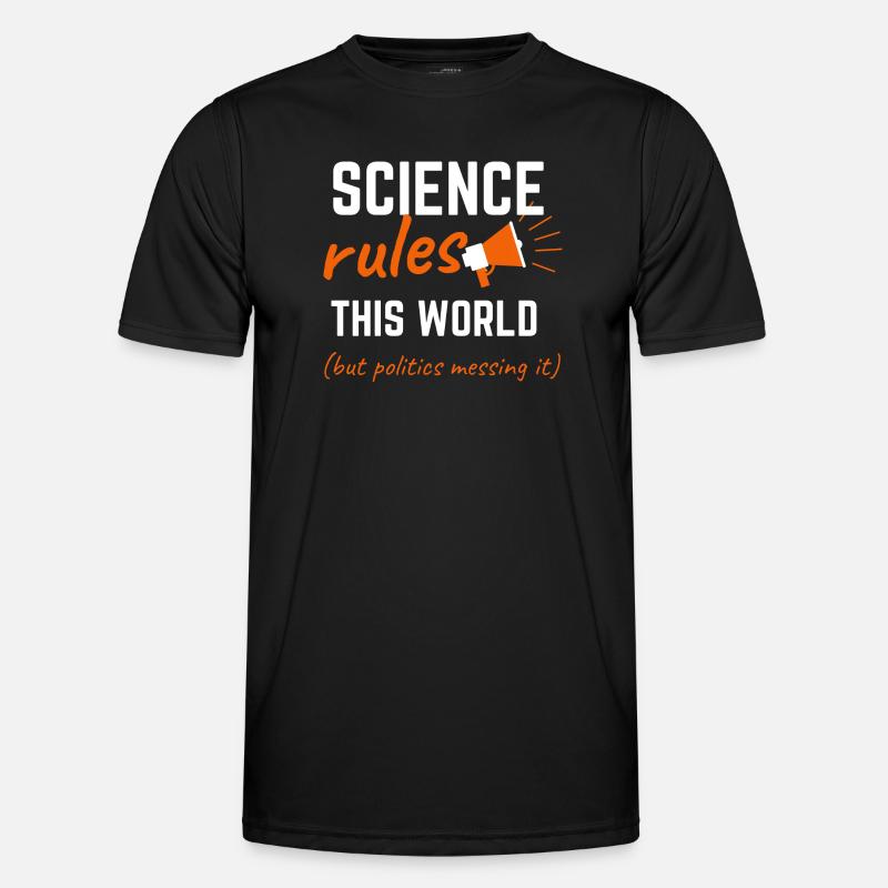 Science Rules This World - Men's Functional T-Shirt - black