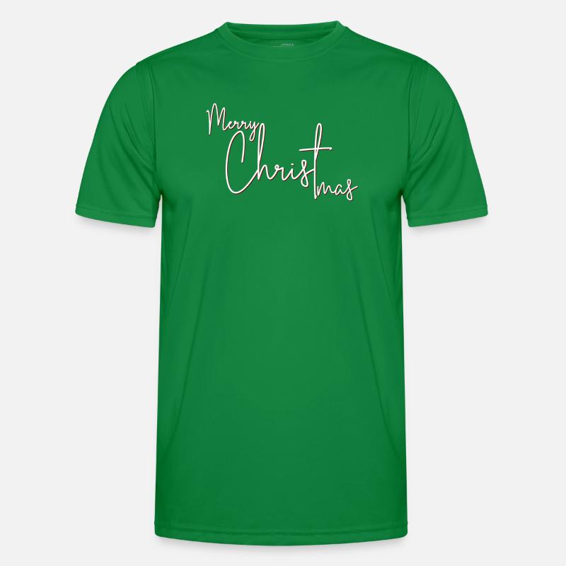 Script Cramoisi Joyeux Noël T-shirt sport Homme