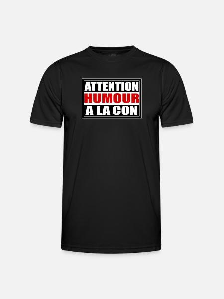 Humour a la con - T-shirt sport Homme - noir