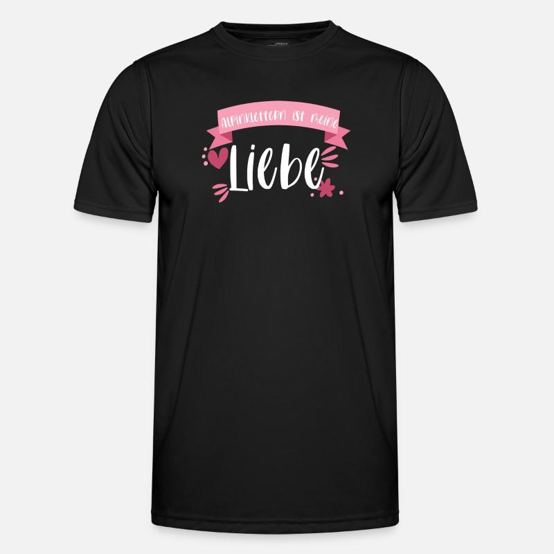 Klettern Alpinklettern Liebe Berge Geschenk - Männer Funktions-T-Shirt - Schwarz