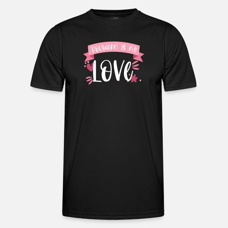 Bouldern Berge Klettern Boulderin Geschenk - Männer Funktions-T-Shirt - Schwarz