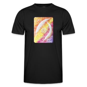 EngelFedern der Seele - Sonja Ariel von Staden - Männer Funktions-T-Shirt - Schwarz - Vorne - AI Model Male 178 dark (178cm)