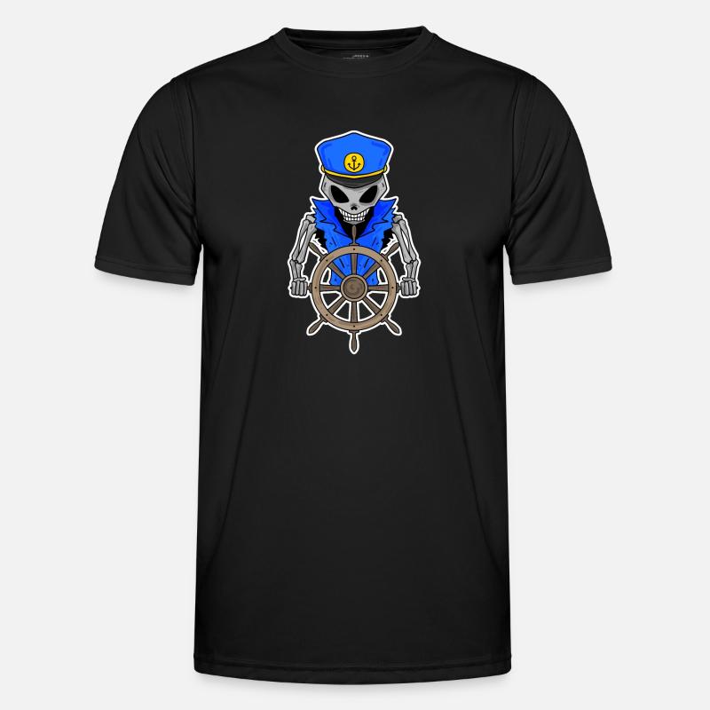 Skeleton Captain - Men's Functional T-Shirt - black