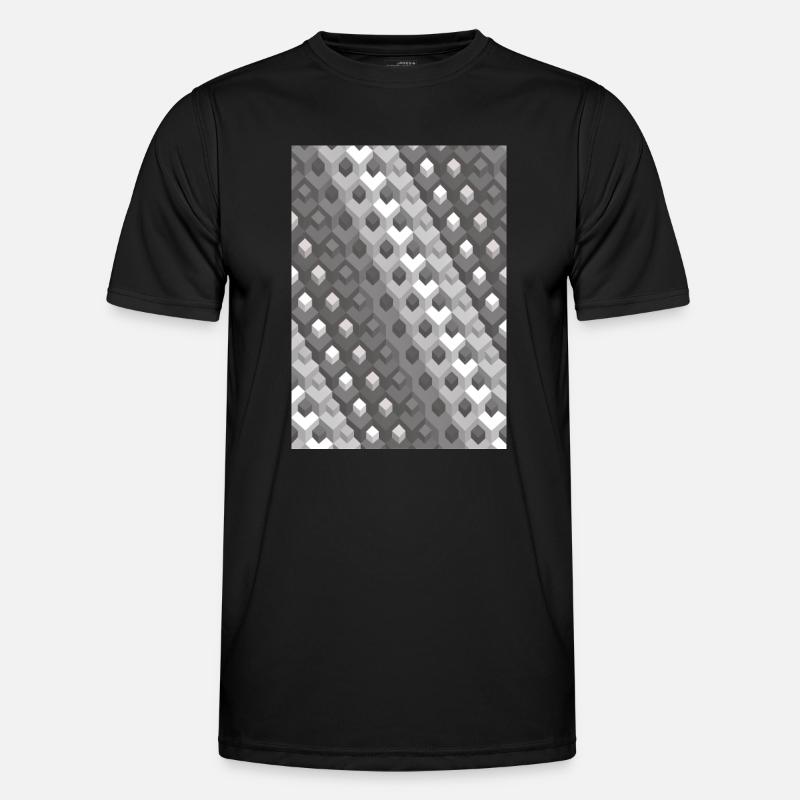 Grayscale gradient Turn right Men's Functional T-Shirt