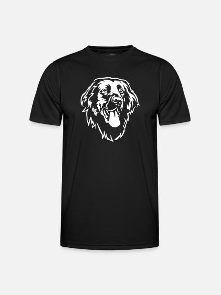 Flat-coated Retriever Head "Black Edition" - Men's Functional T-Shirt - black