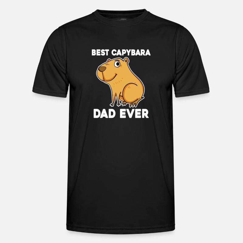 Capybara Father Capybara - Men's Functional T-Shirt - black