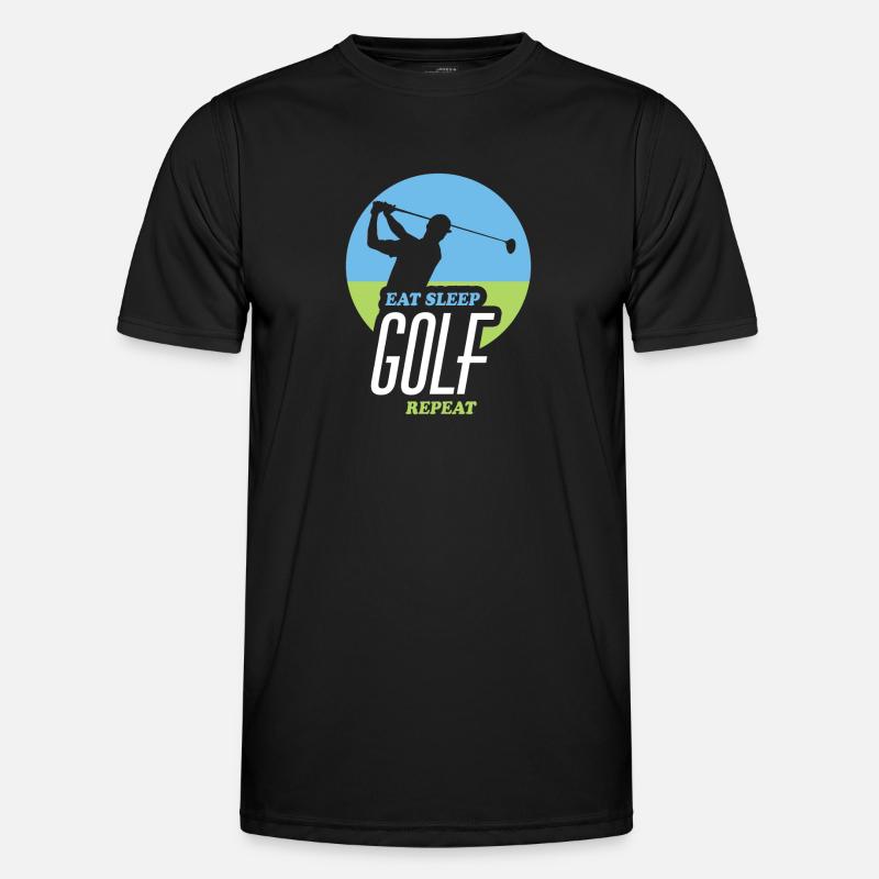 Eating, Sleeping, Golfing, Repeating Men's Functional T-Shirt