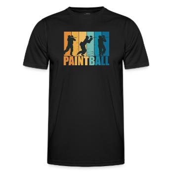 Paintball Paintballer Gotcha Vintage Cadeau - T-shirt sport Homme - noir - Devant - AI Model Male 178 dark (178cm)