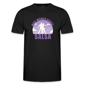 De vraies femmes dansent la salsa! Cadeau de danseur - T-shirt sport Homme - noir - Devant - AI Model Male 178 dark (178cm)