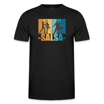 Salsa Vintage Dancer Retro Dancing Cadeau - T-shirt sport Homme - noir - Devant - AI Model Male 178 dark (178cm)