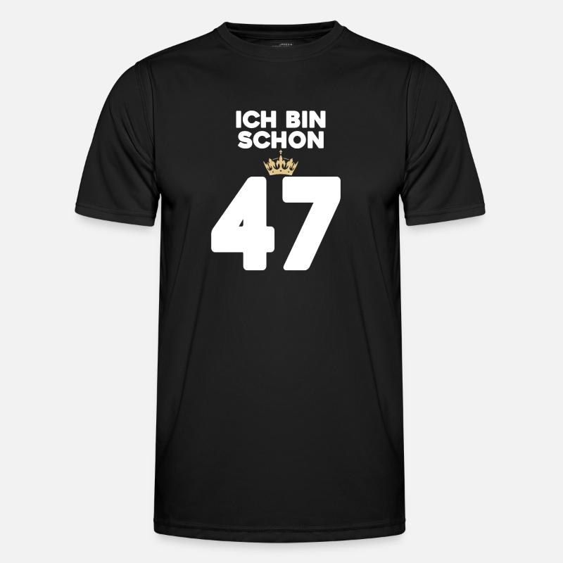 ICH BIN 37 - Männer Funktions-T-Shirt - Schwarz