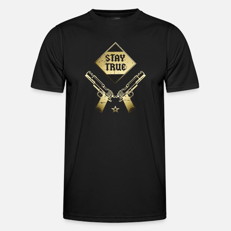 Bleib dir Treu - Männer Funktions-T-Shirt - Schwarz