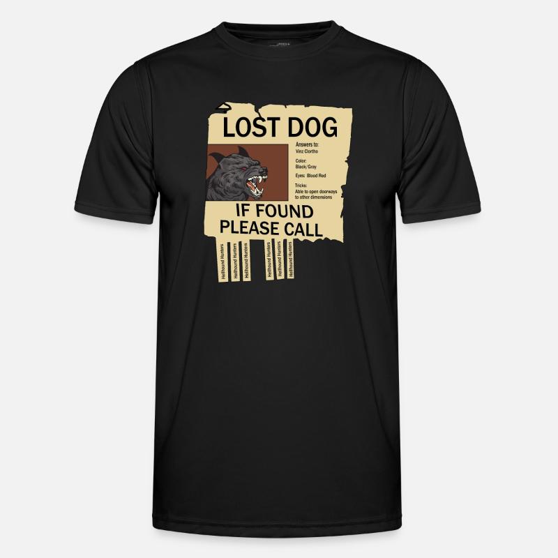 Missing Hellhound - Men's Functional T-Shirt - black