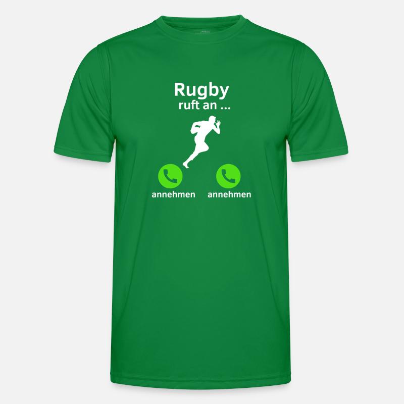Rugby ruft an - annehmen oder annehmen? Männer Funktions-T-Shirt