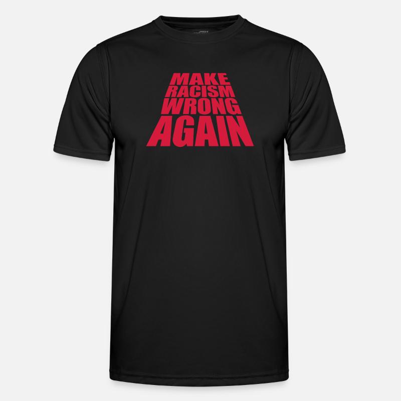 make racism wrong again - Männer Funktions-T-Shirt - Schwarz