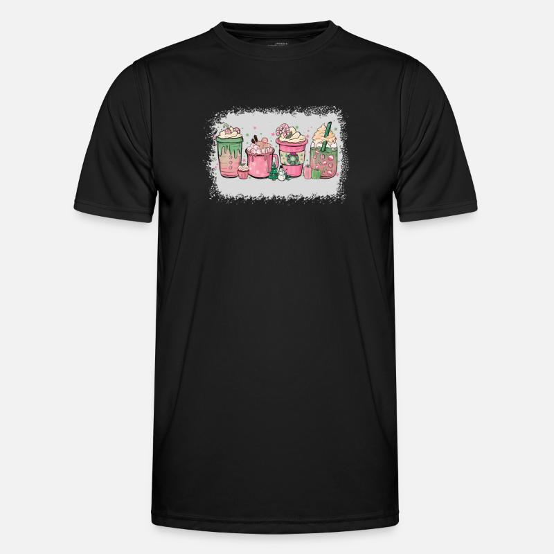 Cup Hot Chocolate Peppermint Mocha - Men's Functional T-Shirt - black