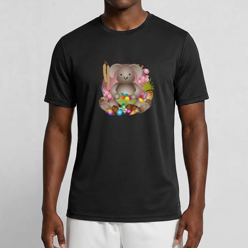 small Easter with Easter nest full of Easter eggs Men's Functional T-Shirt
