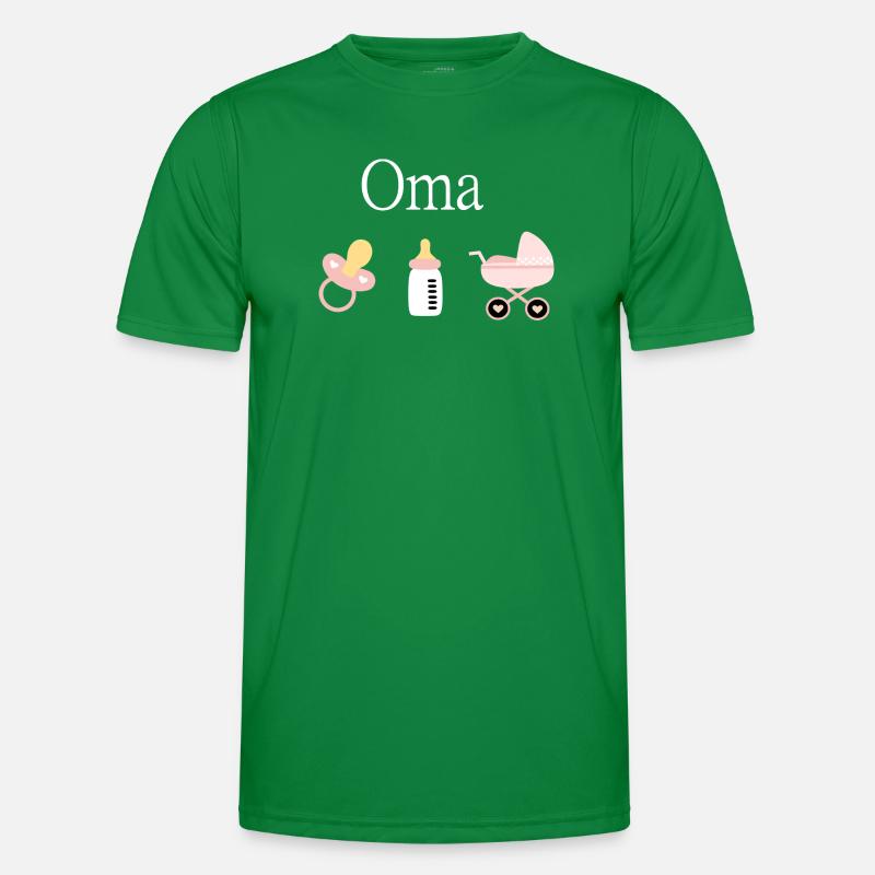 Oma 2023 Geburt Mädchen Vorlage personalisierbar Männer Funktions-T-Shirt
