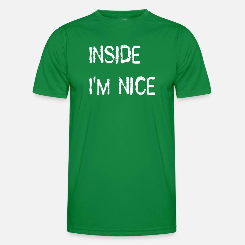 Inside i'm nice Männer Funktions-T-Shirt