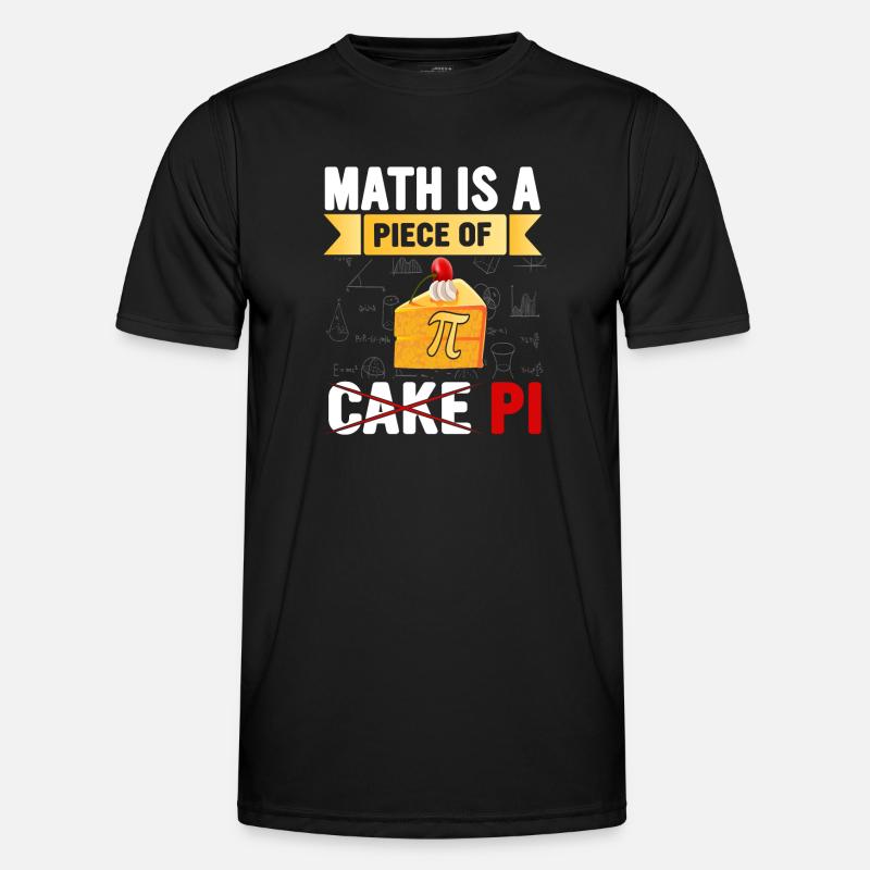 Math Pie Cake Illustration - Men's Functional T-Shirt - black