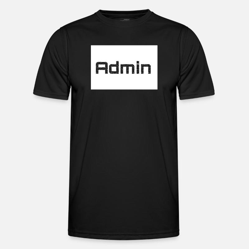 ADMIN Blackwords/WhiteBackround - Männer Funktions-T-Shirt - Schwarz