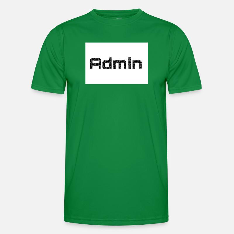 ADMIN Blackwords/WhiteBackround Männer Funktions-T-Shirt