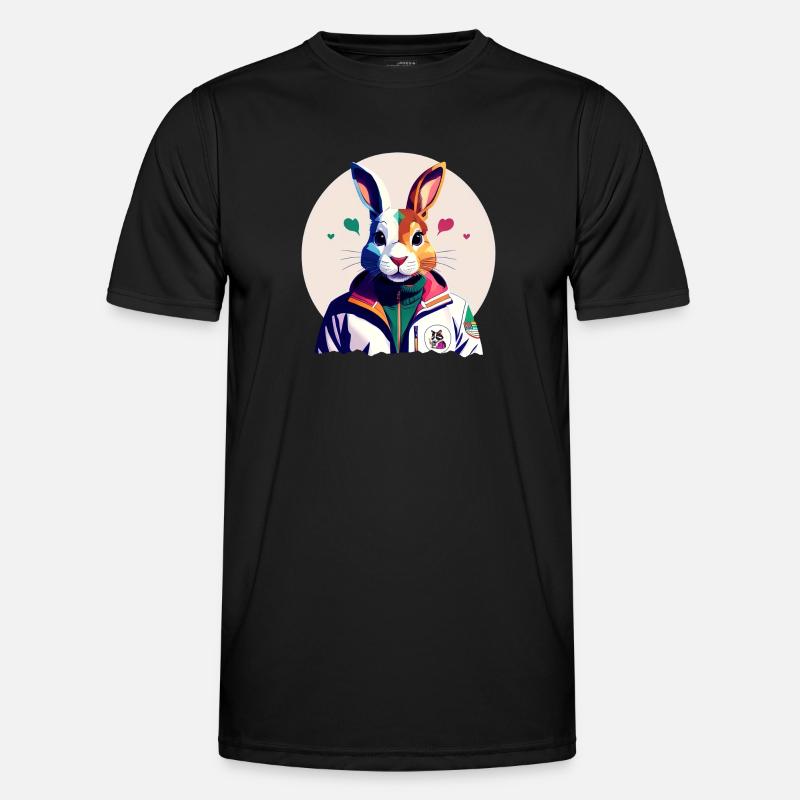 Bunny, Easter Bunny - Men's Functional T-Shirt - black