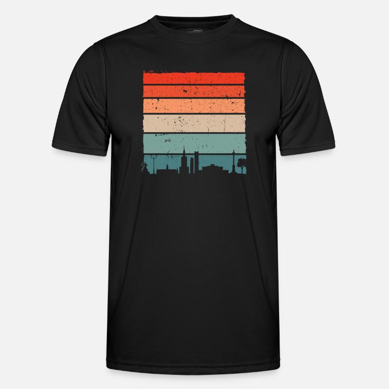 Sunset Skyline Gradient Tee - Men's Functional T-Shirt - black