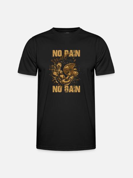 Kein Schmerz Kein Gewinn - Männer Funktions-T-Shirt - Schwarz