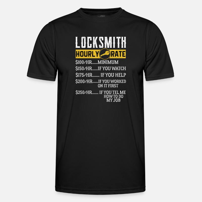 Locksmith Hourly rates Locksmith - Men's Functional T-Shirt - black