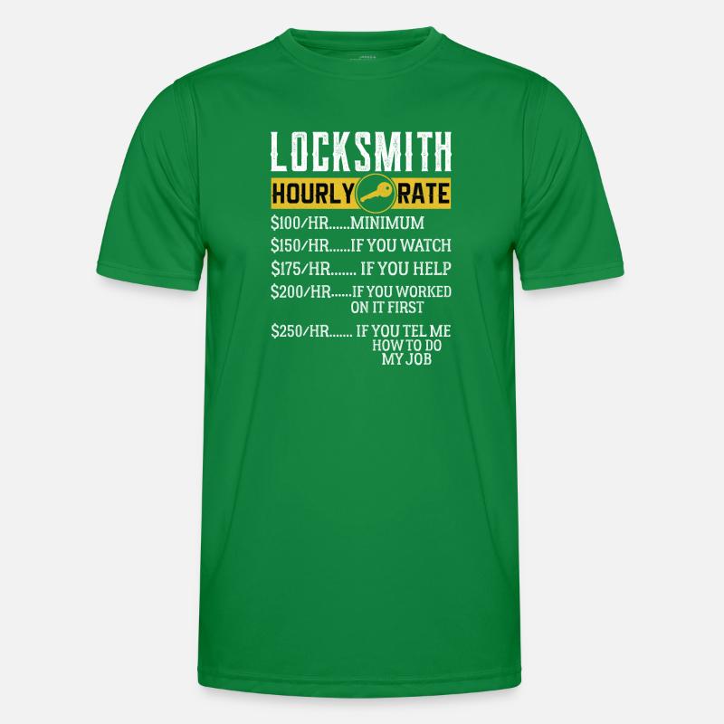 Locksmith Hourly rates Locksmith Men's Functional T-Shirt