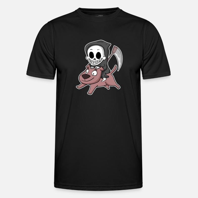 Grim Reaper Dog - Men's Functional T-Shirt - black