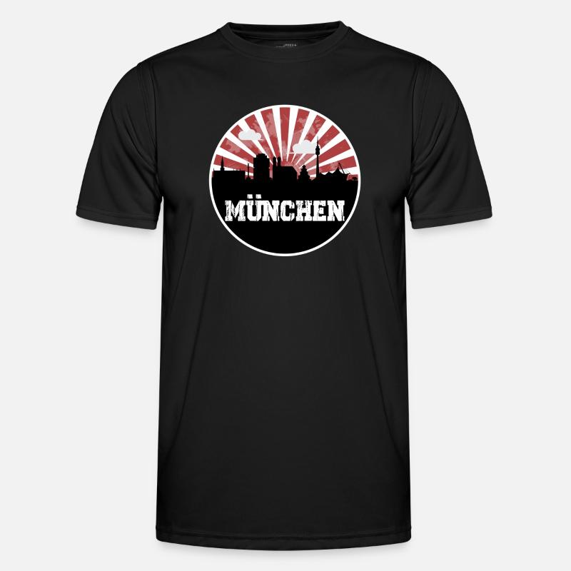 Munich Skyline Home Game - Men's Functional T-Shirt - black