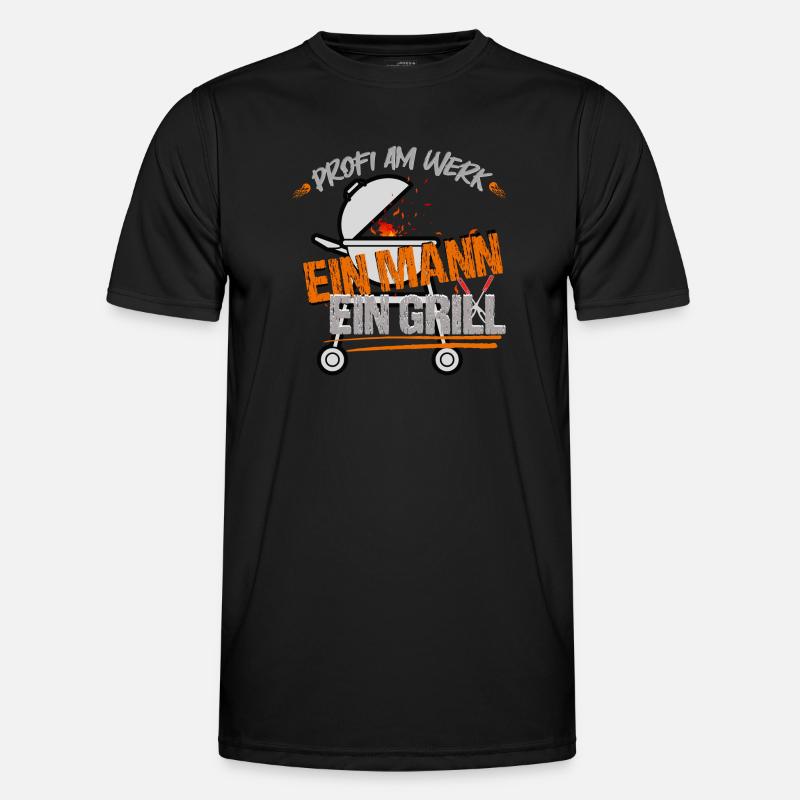 One man, one grill - Men's Functional T-Shirt - black