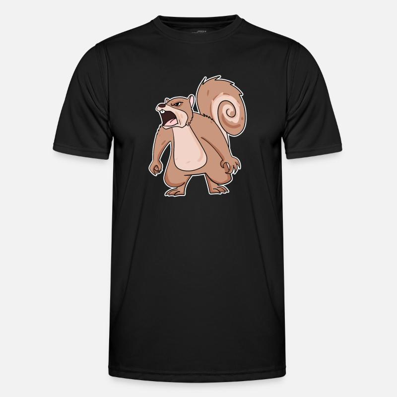 angry squirrel - Men's Functional T-Shirt - black