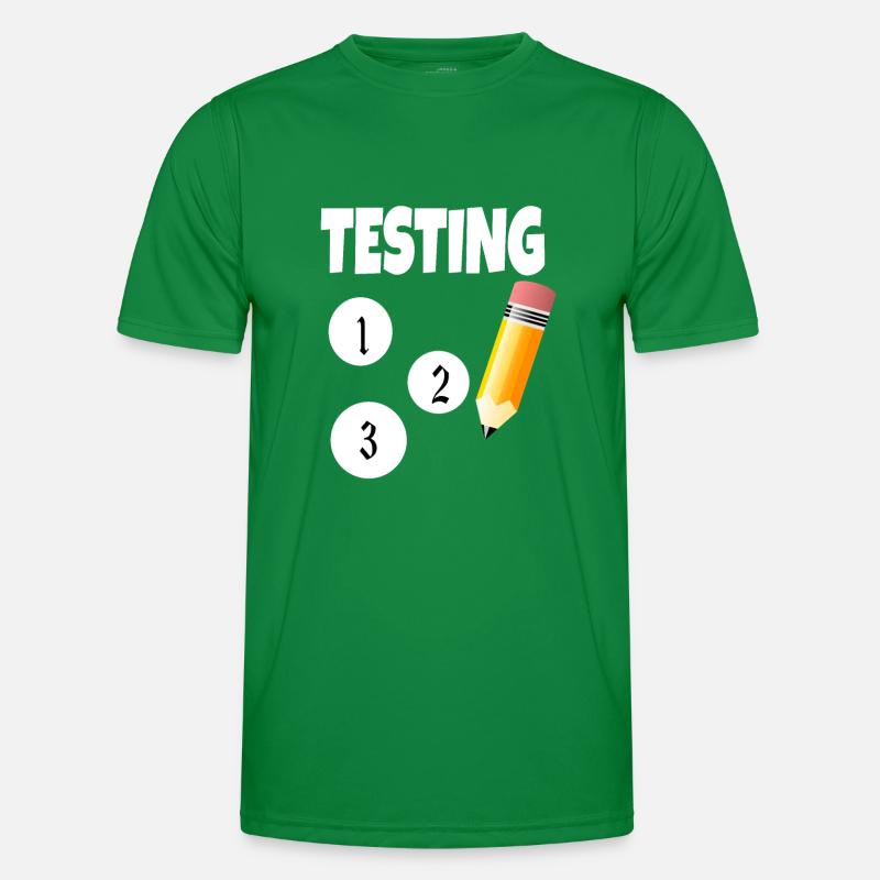 Testing 123 with pencil Men's Functional T-Shirt