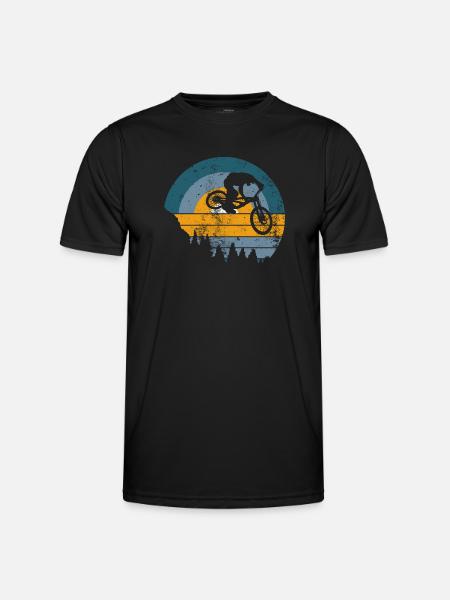 Sunset MTB Jump Silhouette - Men's Functional T-Shirt - black