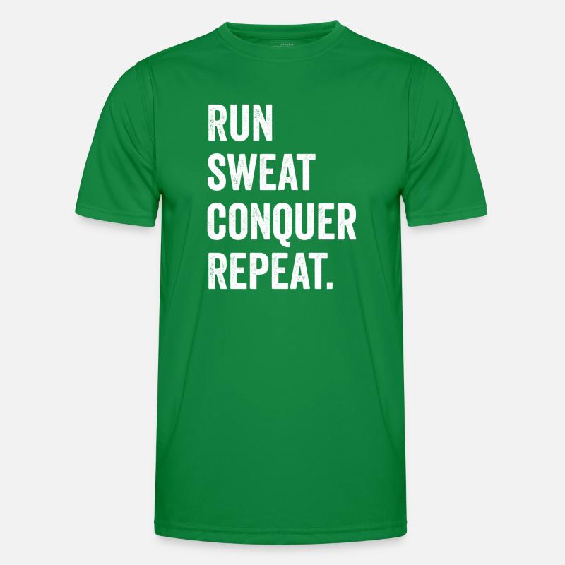 Courir. Sueur. Conquérir. Répéter. T-shirt sport Homme