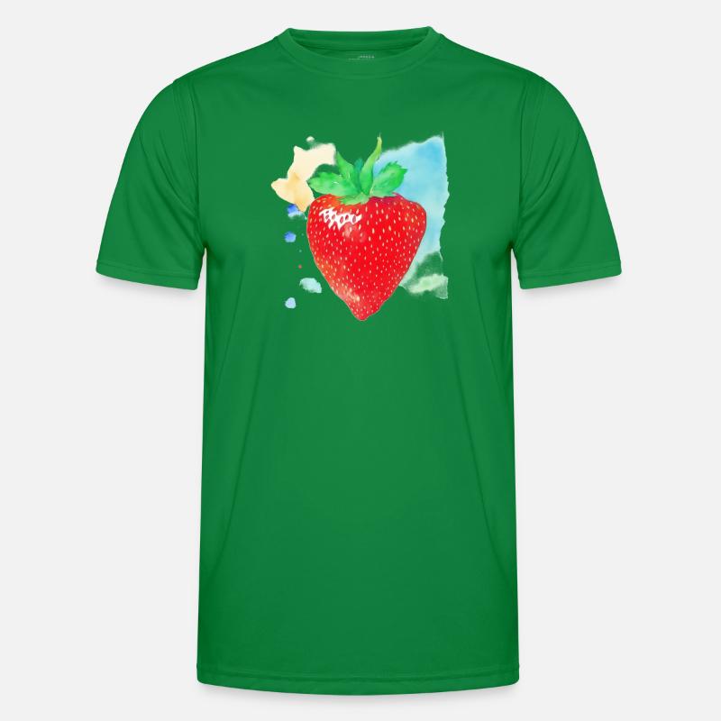 Erdbeere Männer Funktions-T-Shirt