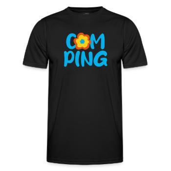Camping Blume Comic Fan Camper Urlaub Outdoor - Männer Funktions-T-Shirt - Schwarz - Vorne - AI Model Male 178 dark (178cm)