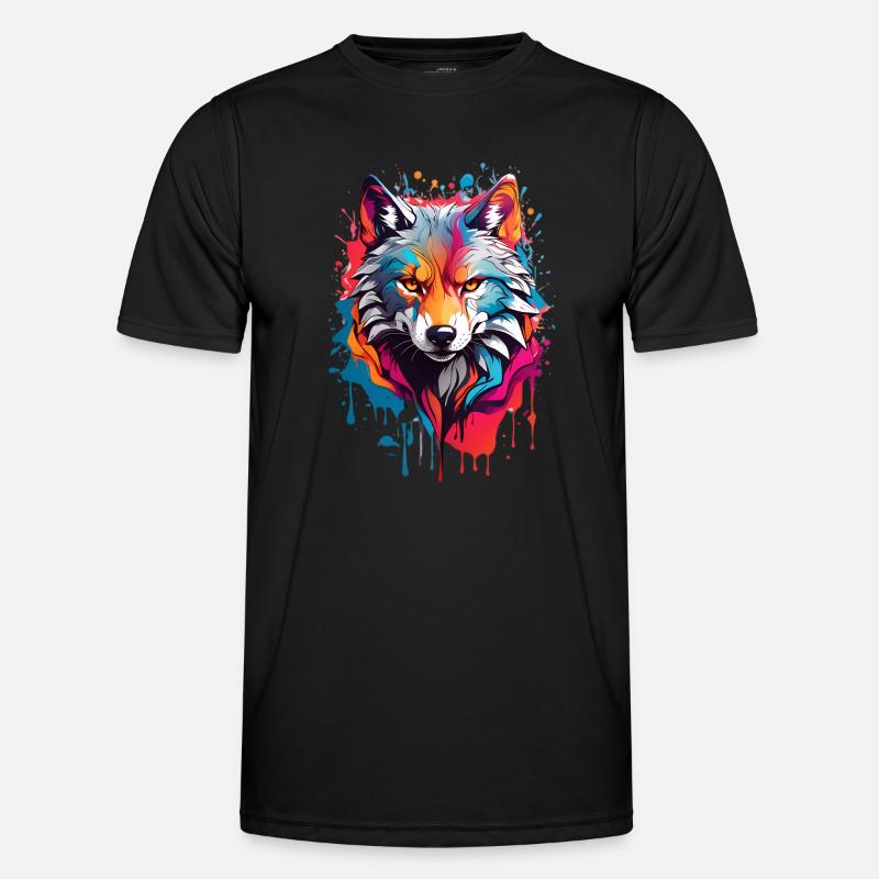Coole Wolf Männer Funktions-T-Shirt